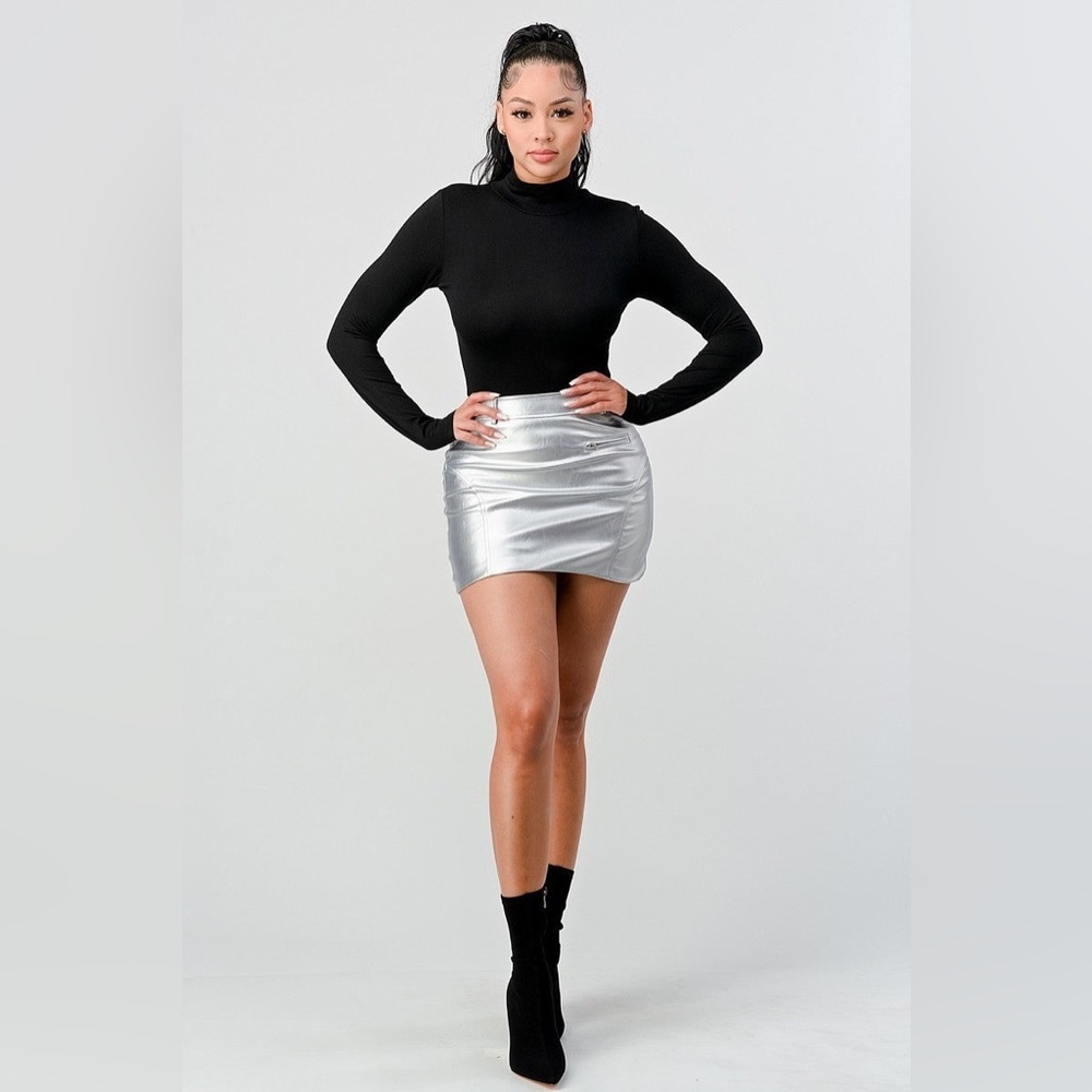 Metallic Micro Mini Skirt